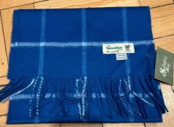 Mens Cashmere Scarves*Sweater Shop 100% Cashmere Scarf Atlantic Blue