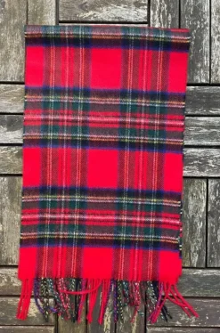 Mens Cashmere Scarves|Ladies Cashmere Scarves*Sweater Shop 100% Cashmere Scarf Red Stewart
