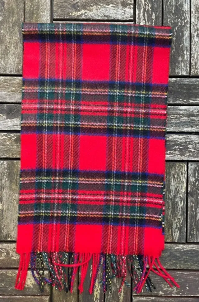 Mens Cashmere Scarves|Ladies Cashmere Scarves*Sweater Shop 100% Cashmere Scarf Red Stewart
