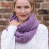 Ladies Merino Wool Scarves|Ladies Aran Scarves*Sweater Shop 100% Merino Wool Infinity Scarf Lavender