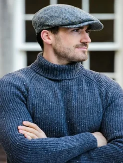 Aran Wool Hats|Mens Caps*Sweater Shop 8 Piece Driving Cap Col: 01