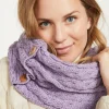 Ladies Aran Scarves|Ladies Aran Scarves*Sweater Shop Aran Infinity Snood Lilac