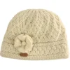 Aran Wool Hats|Ladies Hats*Sweater Shop Aran Trellis Pullon Hat Natural White
