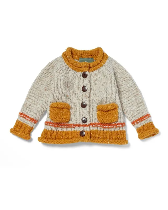 Baby & Toddler Sweaters|Kids Aran Sweaters*Sweater Shop Baby Roll Neck Cardigan Natural Mustard