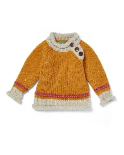 Baby & Toddler Sweaters|Kids Aran Sweaters*Sweater Shop Baby Roll Neck Crew Sweater Mustard
