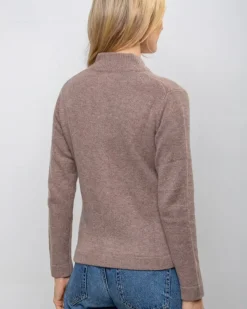 Cashmere And Merino Wool Sweaters|Ladies Cardigans*Sweater Shop Cashmere and Merino Full Zip Cardigan Light Brown