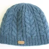 Aran Wool Hats*Sweater Shop Erin Cable Knit Hat Blue
