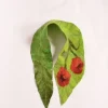 Ladies Felt Scarves*Sweater Shop Felt Leaf Scarf Poppy Flower