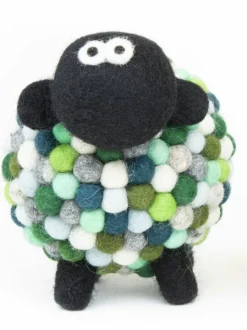 Sheep Toys And Gifts*Sweater Shop Felt Sheep Collectible Green - Medium