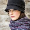 Ladies Hats*Sweater Shop Flapper Cap Black One Size