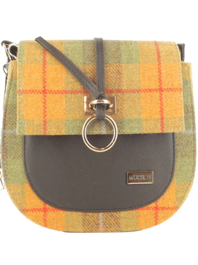 Stylish Irish Bags*Sweater Shop Grace Tweed Bag Orange Green