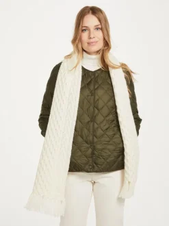 Ladies Aran Scarves*Sweater Shop Handknit Aran Honeycomb Pattern Scarf