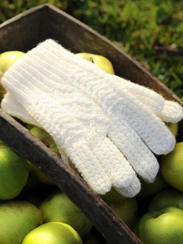 Aran Gloves & Mittens*Sweater Shop Handknit Aran Wool Gloves Unisex