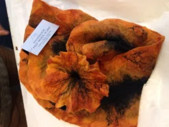 Ladies Felt Scarves*Sweater Shop Handmade Felt Wool Flower Scarf