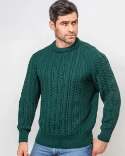 Cashmere And Merino Sweaters|Mens Knitwear*Sweater Shop Heavyweight Extra Fine Merino Wool Sweater Forest Green