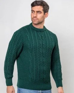 Cashmere And Merino Sweaters|Mens Knitwear*Sweater Shop Heavyweight Extra Fine Merino Wool Sweater Forest Green