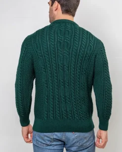 Cashmere And Merino Sweaters|Mens Knitwear*Sweater Shop Heavyweight Extra Fine Merino Wool Sweater Forest Green