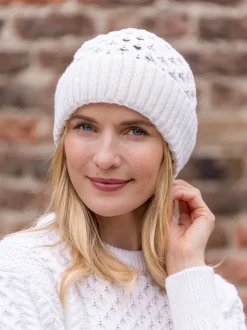 Aran Wool Hats|Ladies Hats*Sweater Shop Irish Aran Hat Natural