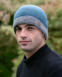 Aran Wool Hats|Mens Caps*Sweater Shop Irish Crochet Hat Denim
