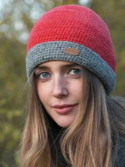 Aran Wool Hats|Ladies Hats*Sweater Shop Irish Crochet Hat Raspberry