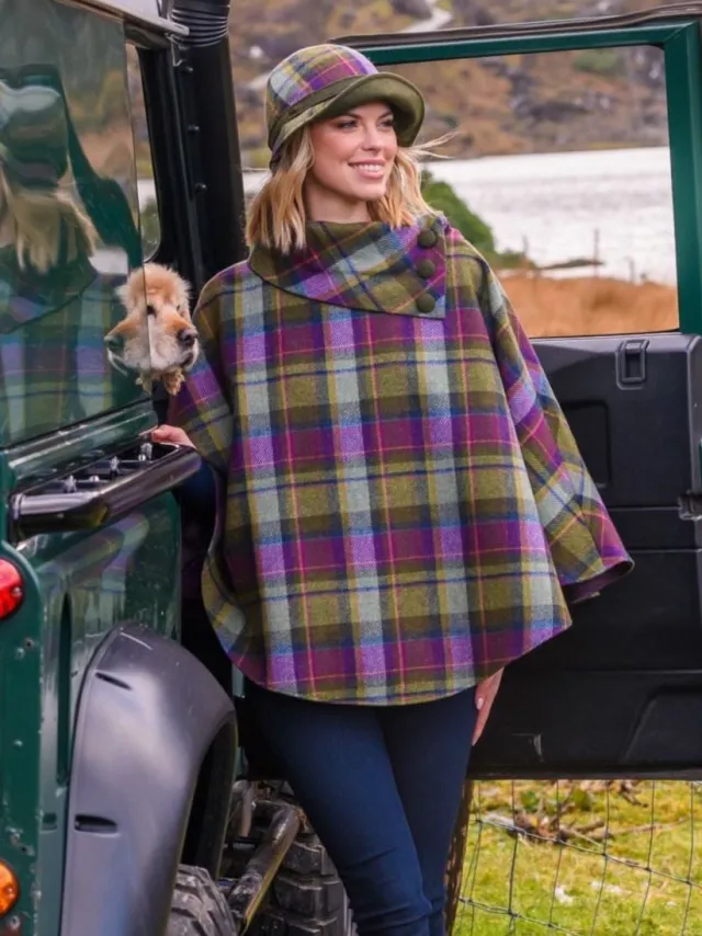 Ladies Aran Ponchos & Capes*Sweater Shop Irish Tweed Poncho 574 1