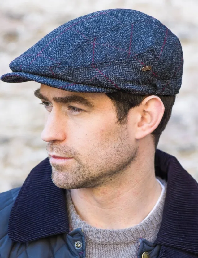 Aran Wool Hats|Mens Caps*Sweater Shop Kerry Peak Cap Herringbone Col: 31