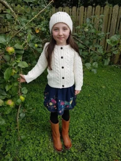 Childrens' Aran Cardigans*Sweater Shop Kids Aran Cardigan Natural