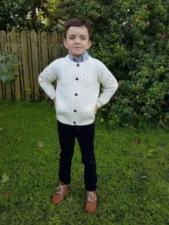 Childrens' Aran Cardigans*Sweater Shop Kids Aran Cardigan Natural