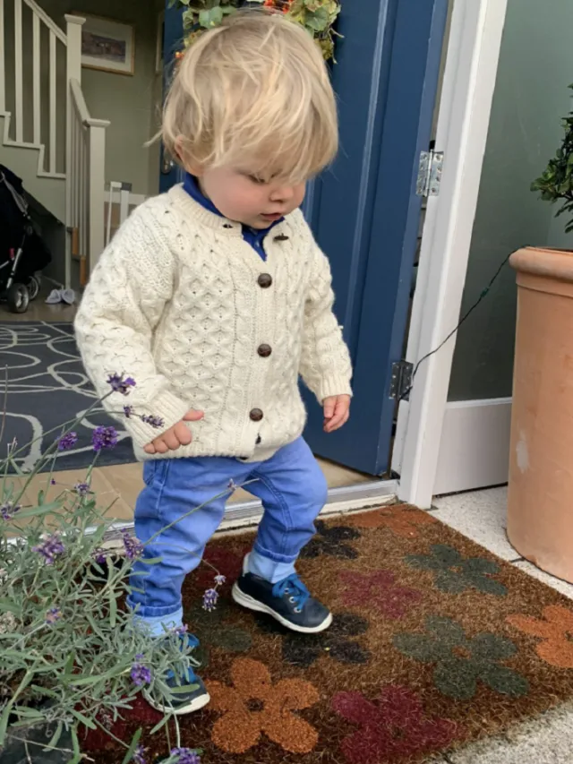 Childrens' Aran Cardigans*Sweater Shop Kids Aran Cardigan Natural