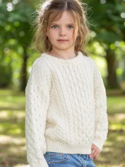 Baby & Toddler Sweaters|Kids Aran Sweaters*Sweater Shop Kids Aran Sweater Merino Wool - Natural