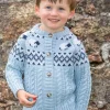 Sheep Toys And Gifts|Childrens' Aran Cardigans*Sweater Shop Kids Sheep Cardigan Merino Wool - Sky Blue