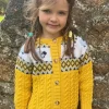 Sheep Toys And Gifts|Childrens' Aran Cardigans*Sweater Shop Kids Sheep Cardigan Merino Wool - Sunshine Yellow