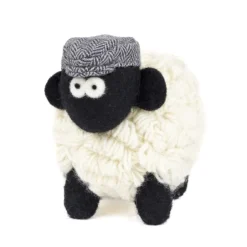 Sheep Toys And Gifts*Sweater Shop Knitted Sheep with Flat Cap - Blue Medium