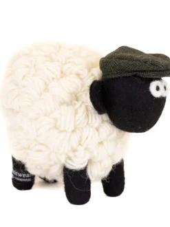 Sheep Toys And Gifts*Sweater Shop Knitted Sheep with Flat Cap - Green Medium
