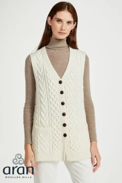 Hand Knit Sweaters|Ladies Cardigans*Sweater Shop Ladies Handknit Buttoned Vest