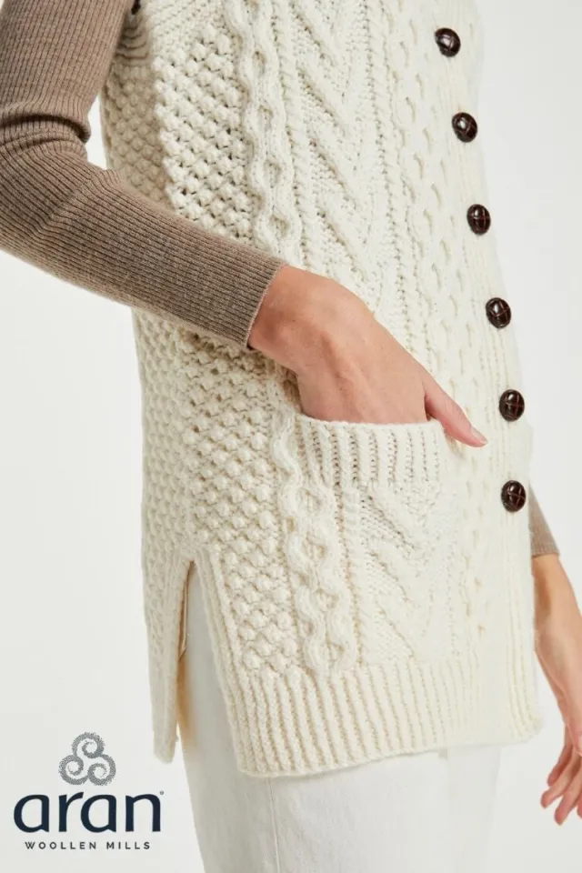 Hand Knit Sweaters|Ladies Cardigans*Sweater Shop Ladies Handknit Buttoned Vest