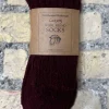 Aran Wool Socks*Sweater Shop Ladies Luxury Blend Socks Burgundy