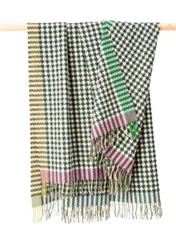 Lambswool*Sweater Shop Lambswool Throw Small Blocks - Col.630