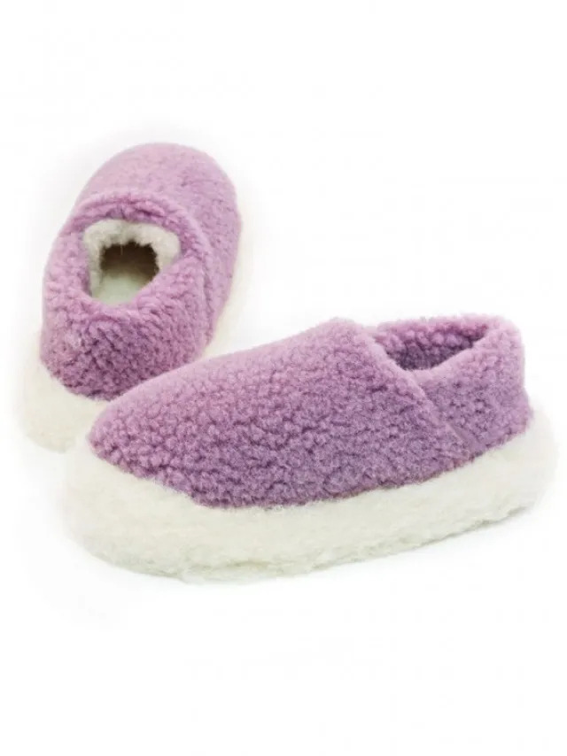Wool Slippers|Slippers*Sweater Shop Lilac Wool Slippers