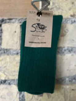 Aran Wool Socks*Sweater Shop Luxurious Lambswool Socks - Green