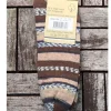 Wool Slippers|Aran Wool Socks*Sweater Shop Men's Fair Isle Socks Brown Stripe