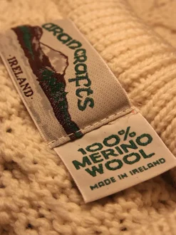 Mens Fisherman Sweaters|Mens Knitwear*Sweater Shop Men's Traditional Aran Turtleneck Sweater