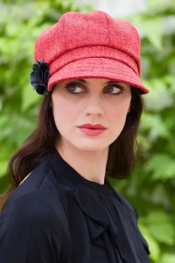 Ladies Hats*Sweater Shop Newsboy Cap Coral 215
