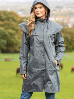 Womens Raincoats*Sweater Shop Outrider 3/4 Length Waterproof Raincoat - Urban Grey