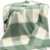 Pure Wool Throw*Sweater Shop Pure Wool Throw Green Block Col.LW164