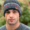 Aran Wool Hats|Mens Caps*Sweater Shop Rib Pullon Hat Charcoal Grey