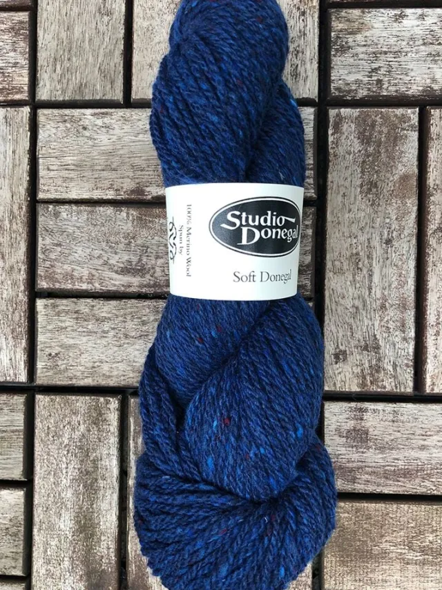 Packs Of Irish Wool*Sweater Shop Soft Donegal Knitting Wool Royal Blue 100g