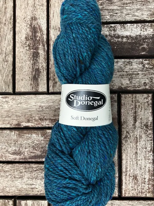 Packs Of Irish Wool*Sweater Shop Soft Donegal Knitting Wool Teal 100g