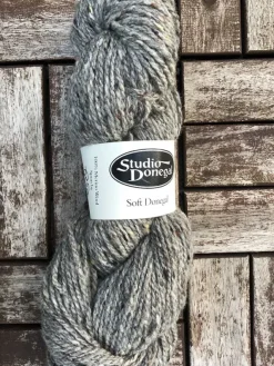Packs Of Irish Wool*Sweater Shop Soft Donegal Knitting Wool Light Grey Fleck 100g