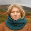 Ladies Aran Scarves*Sweater Shop Super Soft Aran Snood Blue Irish Sea